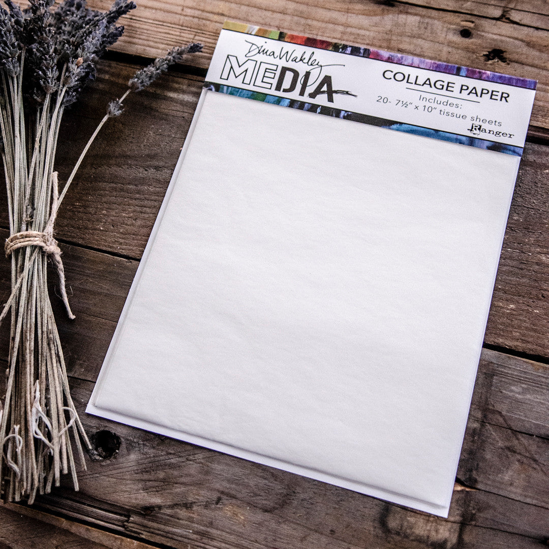 Dina Wakley Media Collage Paper Plain Sheets