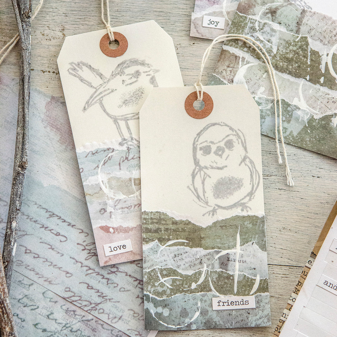 Torn Paper Tags and Cards Project