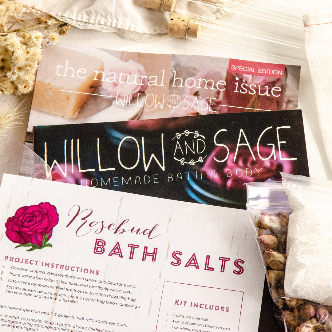 Willow and Sage Natural Rosebud Salts DIY Bundle