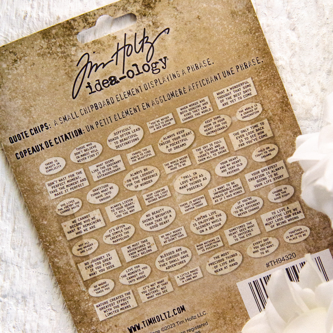 Tim Holtz Idea-ology Quote Chips