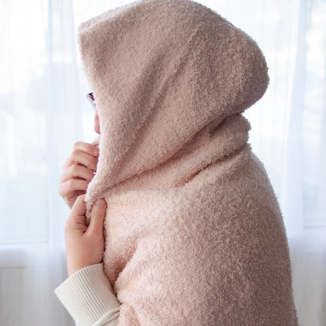 Hooded Wrap - Rose Cloud