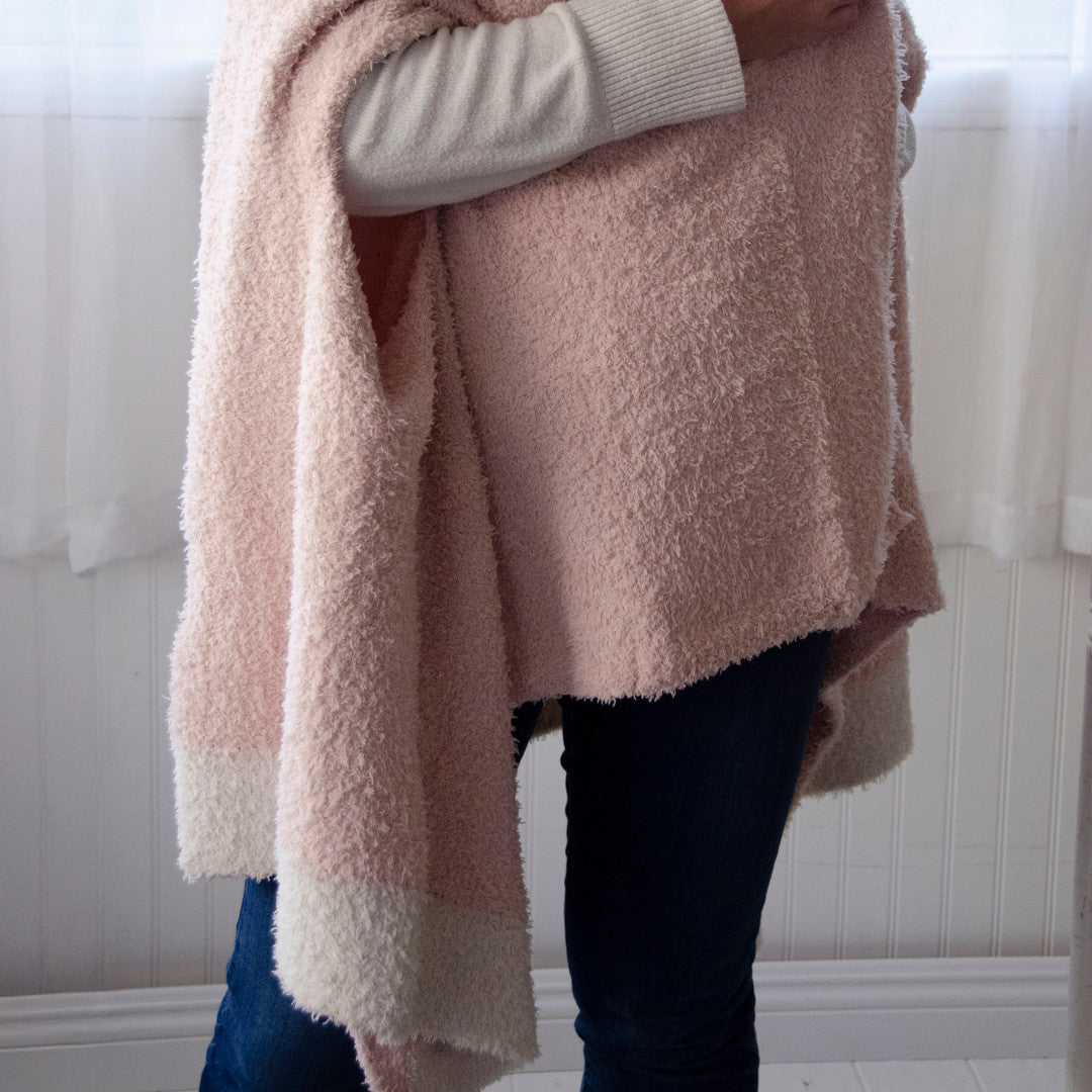 Hooded Wrap - Rose Cloud