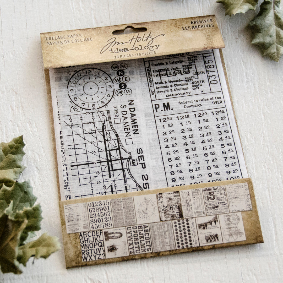 Tim Holtz Idea-ology Collage Paper Archives