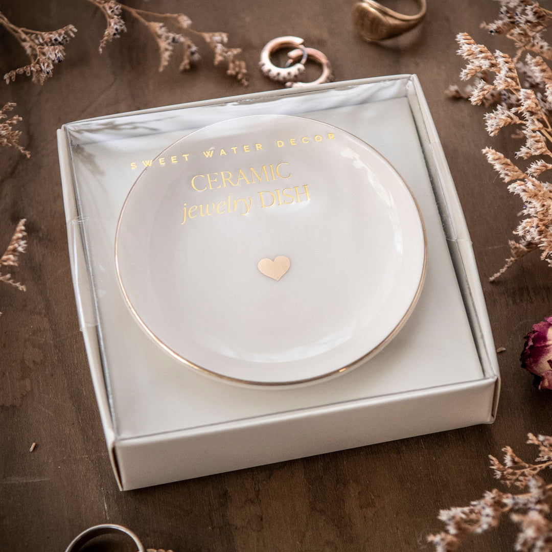 Gold Heart Trinkets Dish