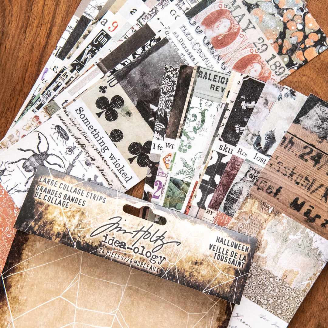 Tim Holtz Idea-ology Large Collage Strips Halloween