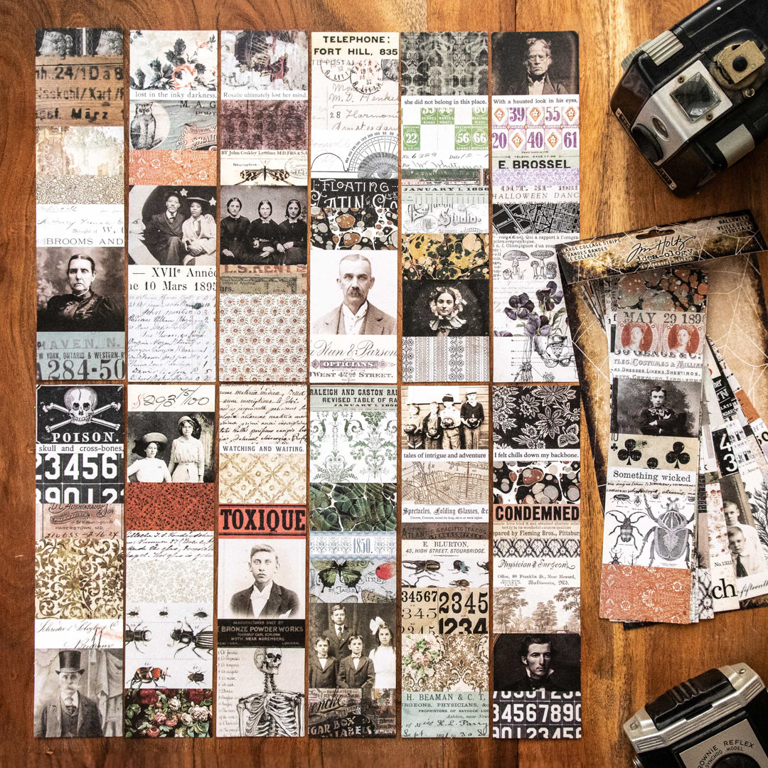 Tim Holtz Idea-ology Large Collage Strips Halloween