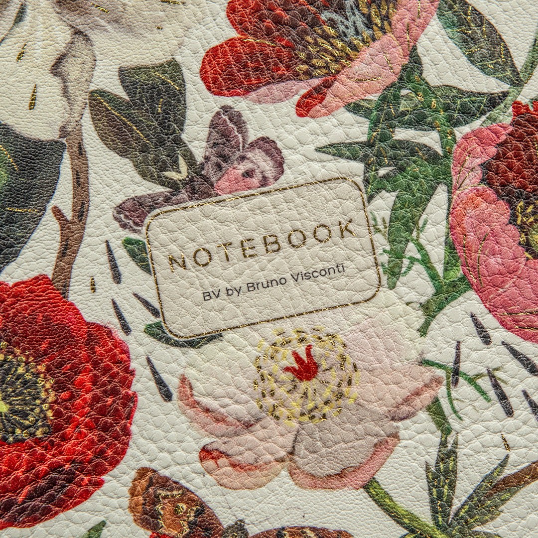 Bruno Visconti Peonies Vegan Leather Notebook