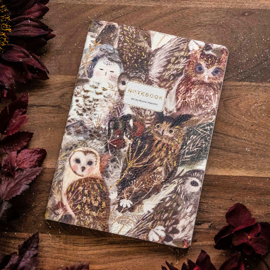 Bruno Visconti Owls Vegan Leather Notebook
