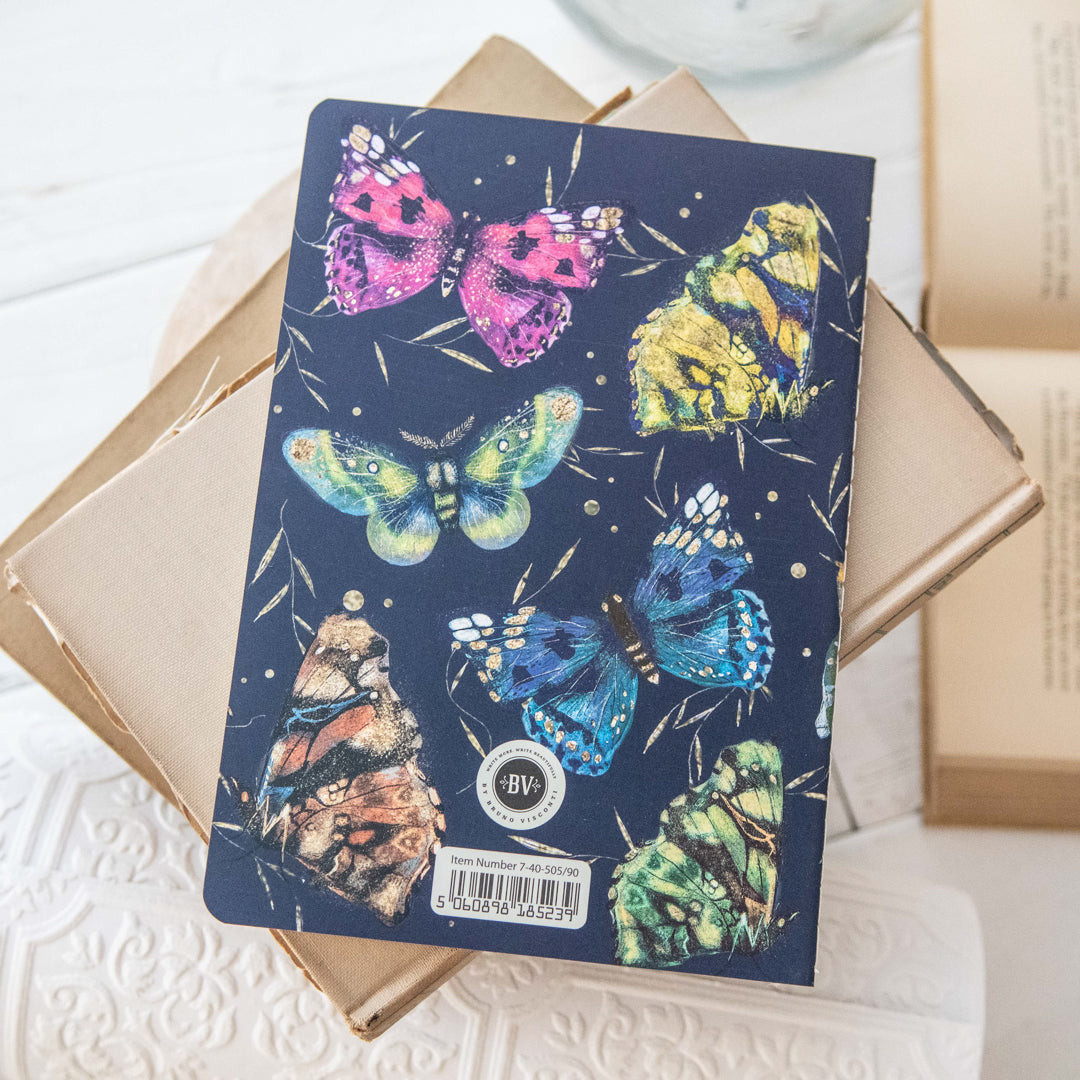 Bruno Visconti Butterflies on Blue Notebook