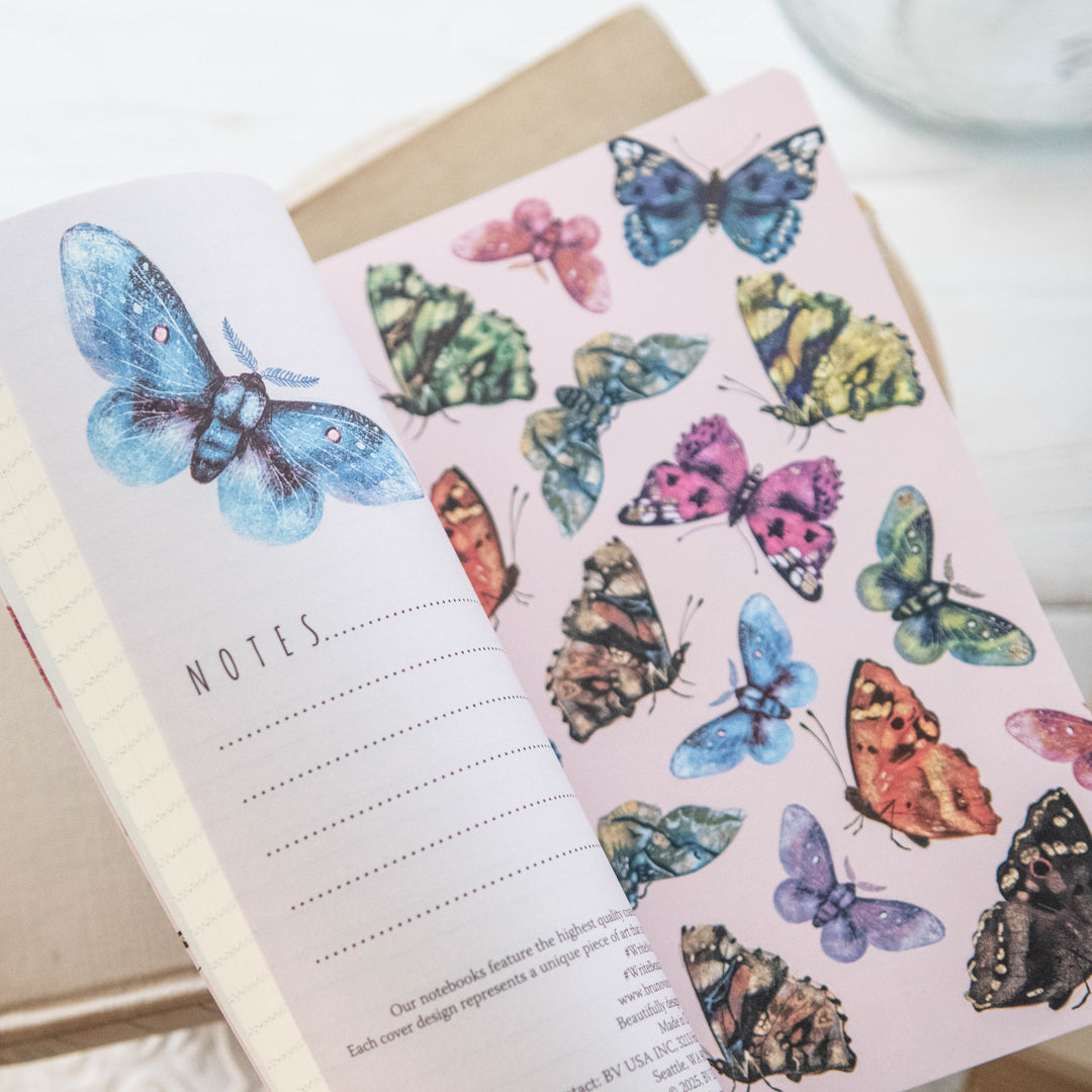 Bruno Visconti Butterflies on Blue Notebook