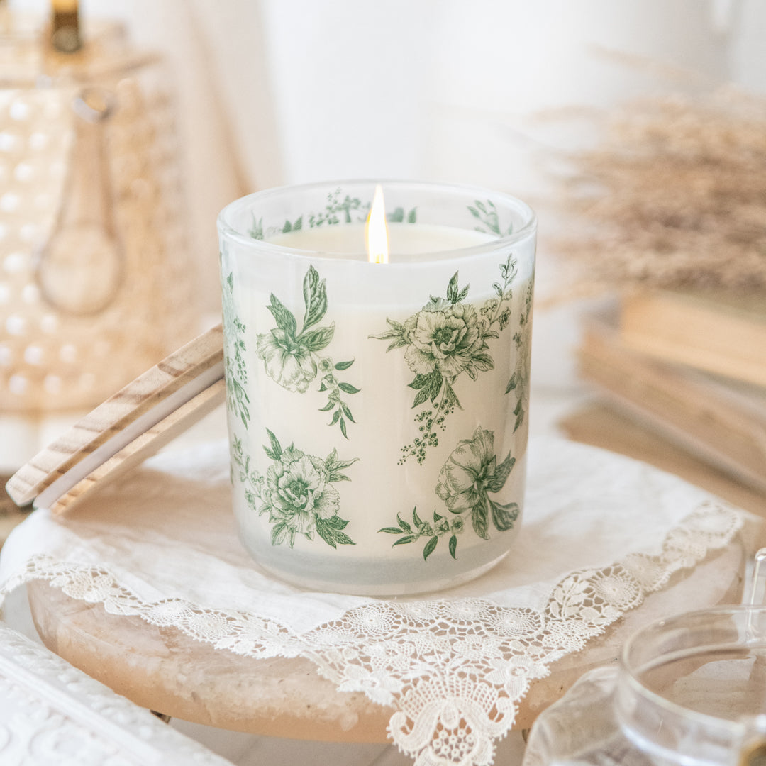 Green Delft 12 oz Soy Candle