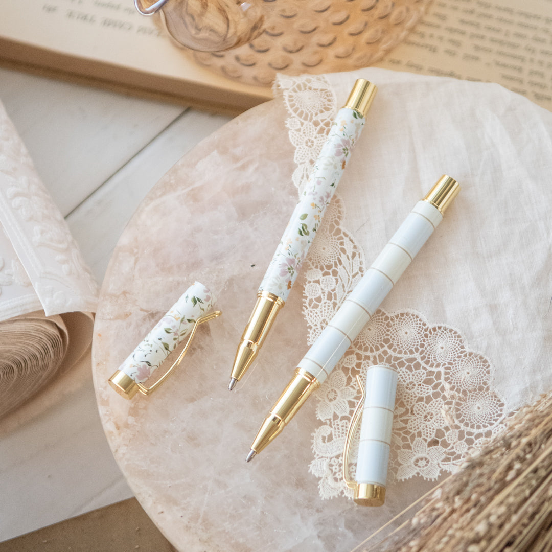 Floral Metal Pen Set