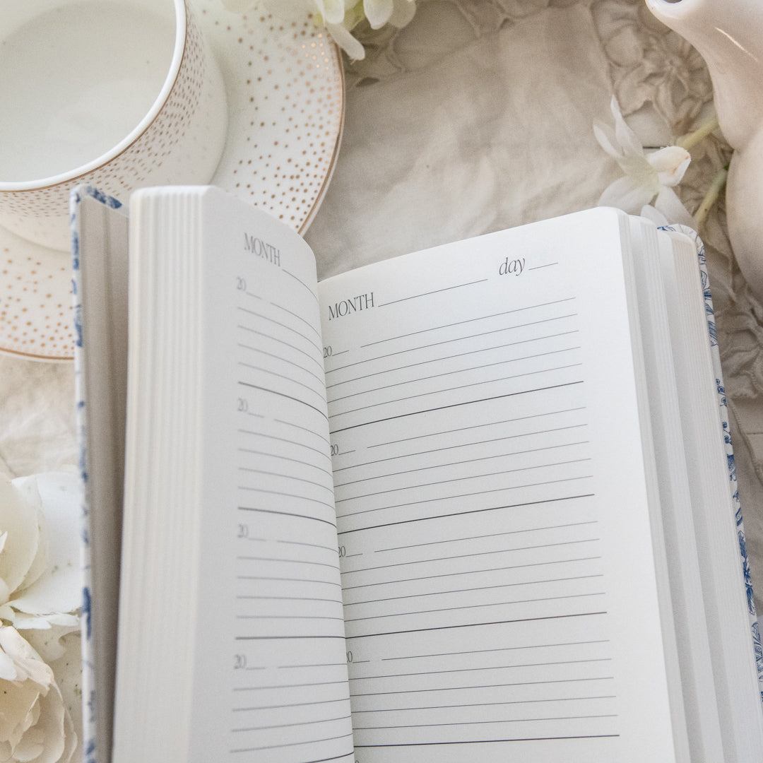 Blue Delft One Line A Day Fabric Journal