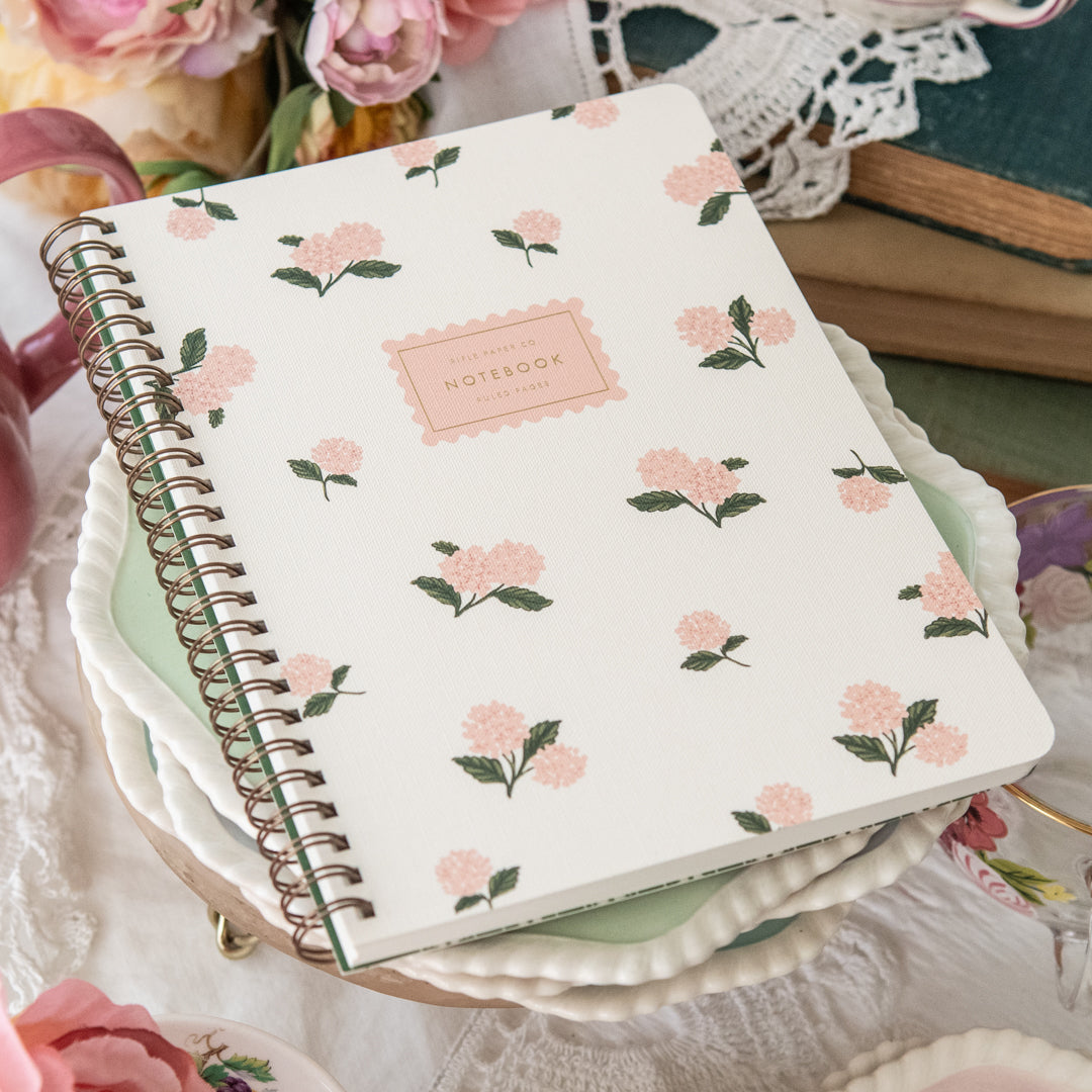 Pink Hydrangea Spiral Notebook