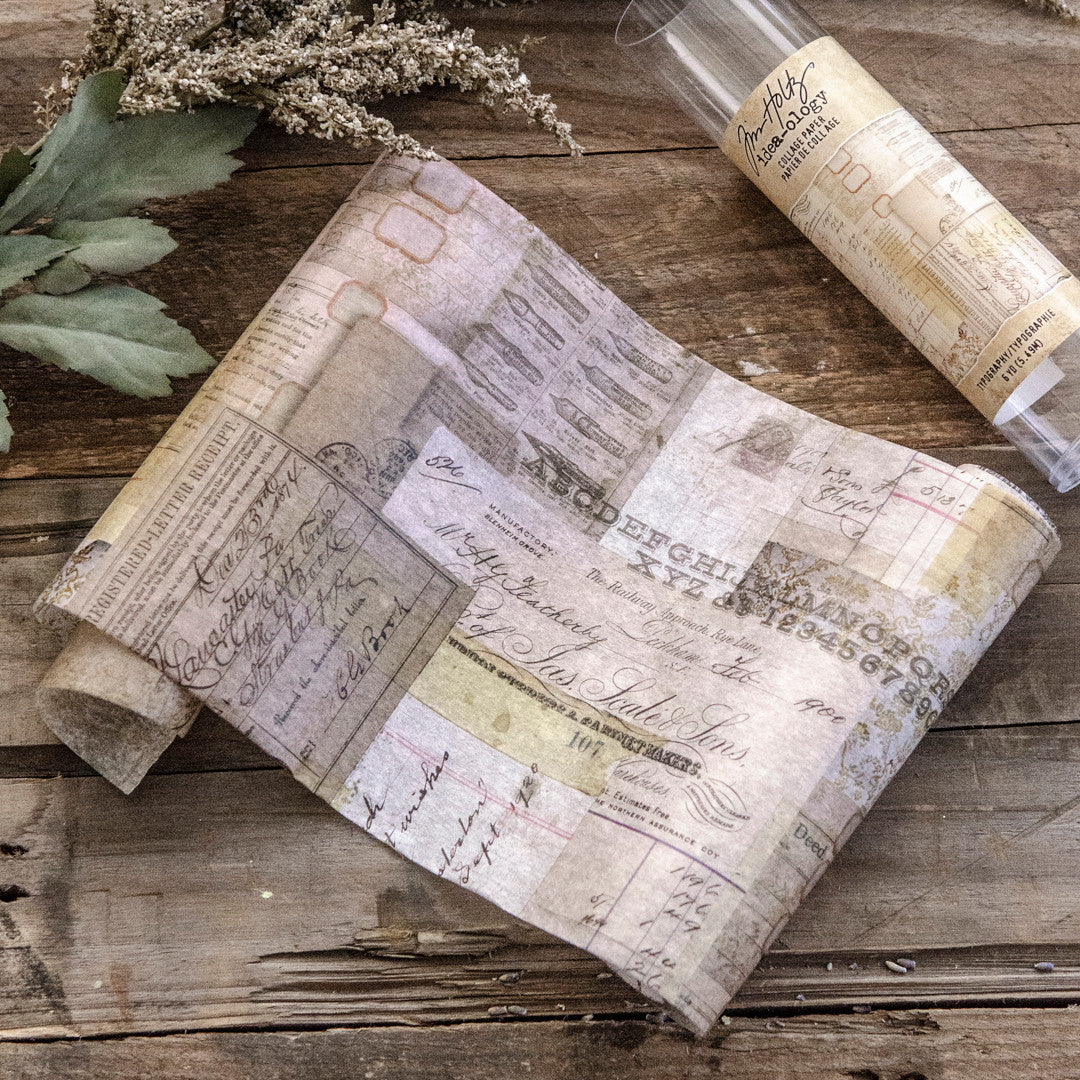 Tim Holtz Idea-ology Collage Paper Typography