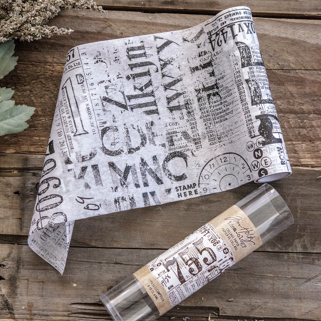 Tim Holtz Idea-ology Collage Paper Typeset