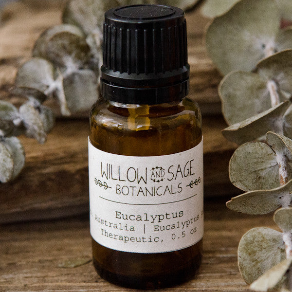 Eucalyptus Essential Oil by Willow and Sage Botanicals, 0.5 oz.