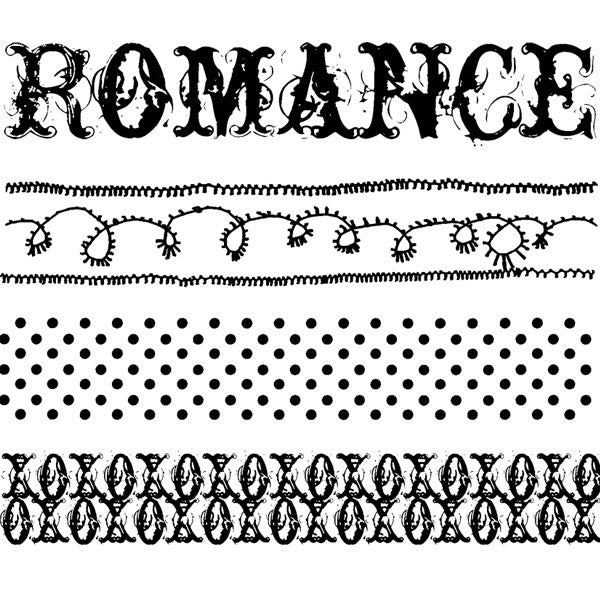 Romance Trim Wood Mounted Stamp by Christine Adolph