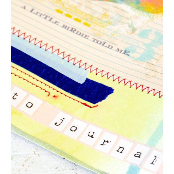Spritzed and Stitched Journal Book Project