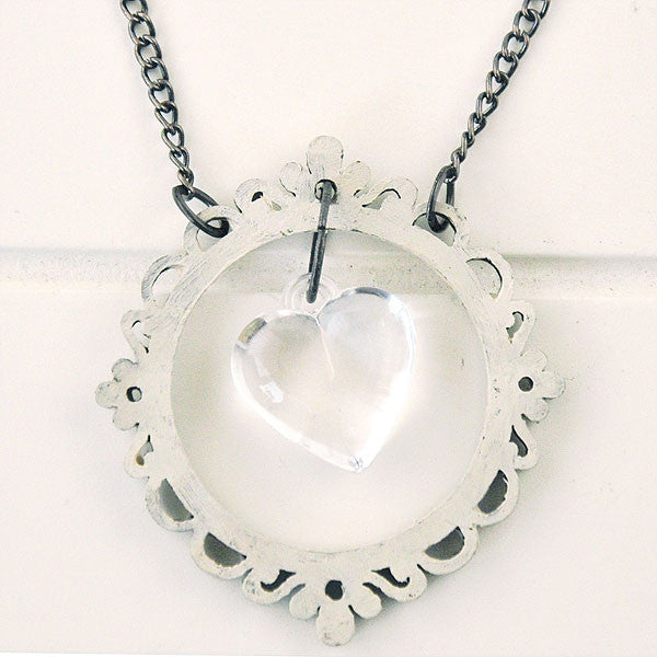 Hanging Hearts Cameo Framed Necklaces Project by Becky Shander