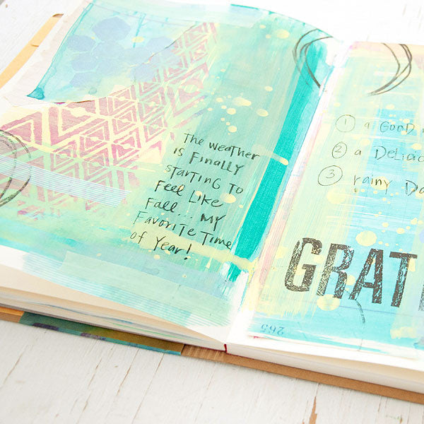 Gratitude Art Journal Page Project