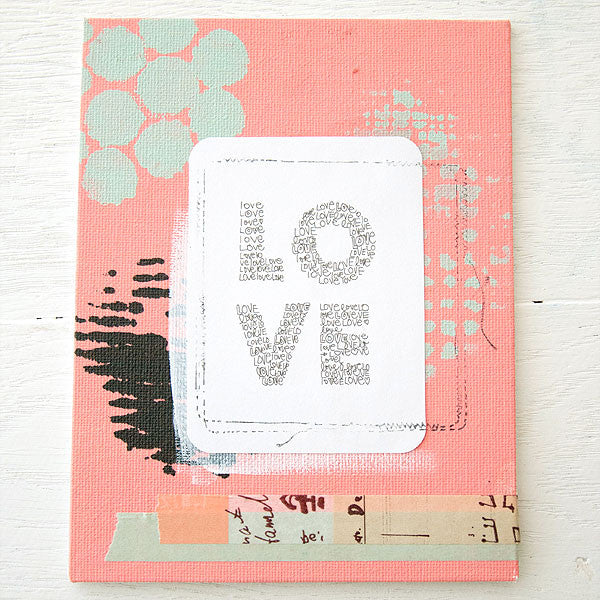 Mixed-Media Love Canvases Project