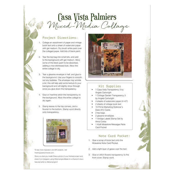 Casa Vista Palmiers Transparencies Two Ways Projects + A FREE Printable