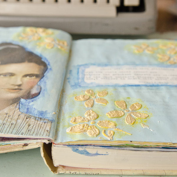 Glittering Eyes Art Journal Page