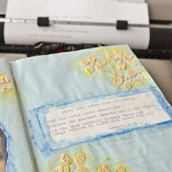 Glittering Eyes Art Journal Page