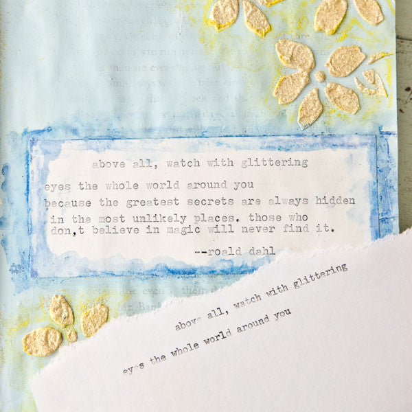 Glittering Eyes Art Journal Page
