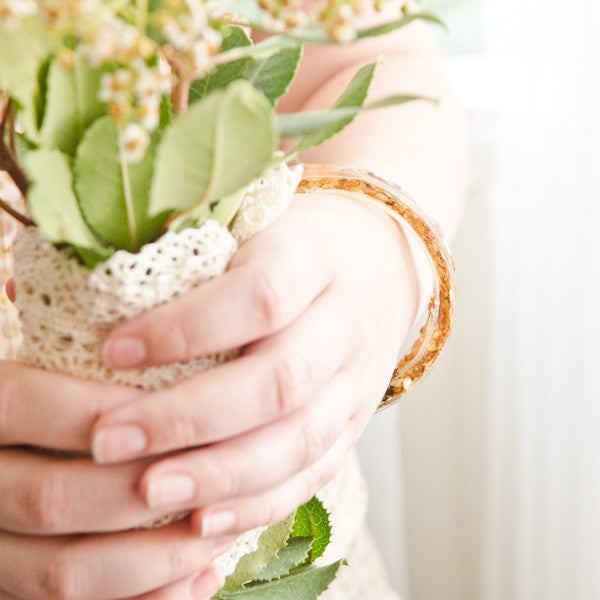Gold Leafed Bangle Bracelet Project