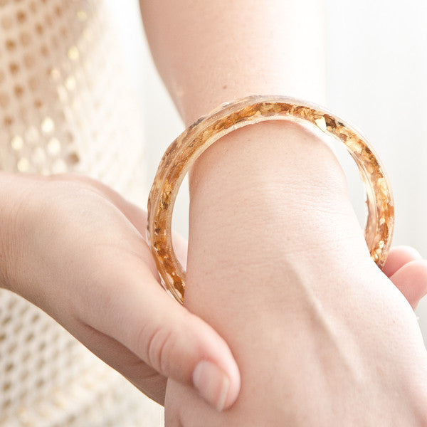 Gold Leafed Bangle Bracelet Project