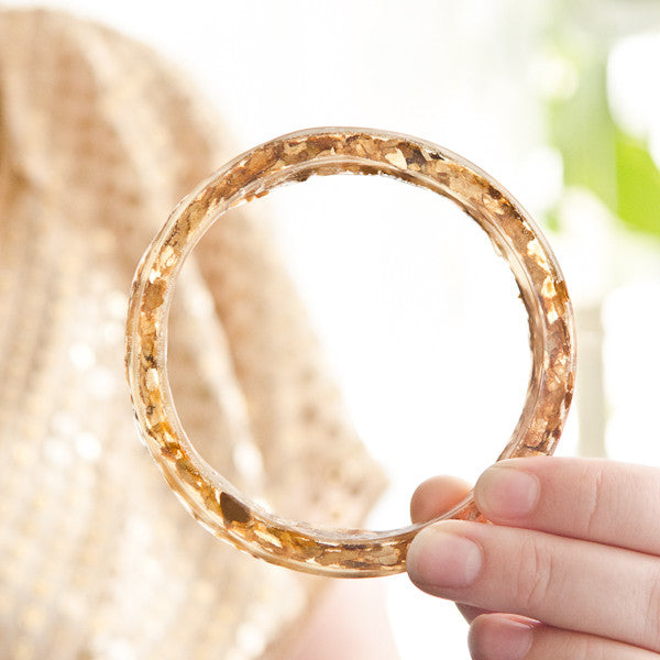 Gold Leafed Bangle Bracelet Project