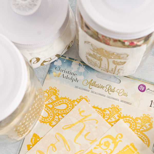 Get Organized: White and Gold Embossed Jars