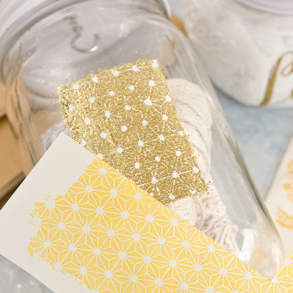 Get Organized: White and Gold Embossed Jars