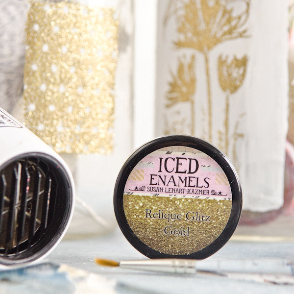 Get Organized: White and Gold Embossed Jars