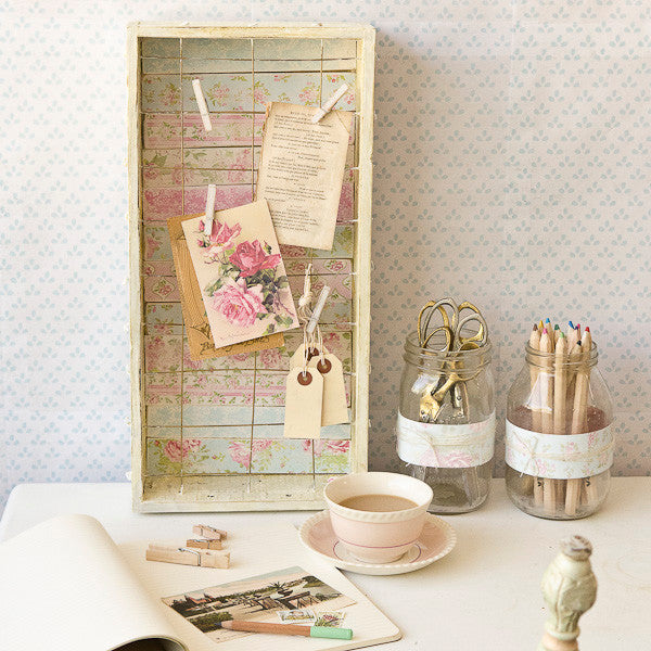 Shabby Chic Desk Décor Part 1: Memo Board