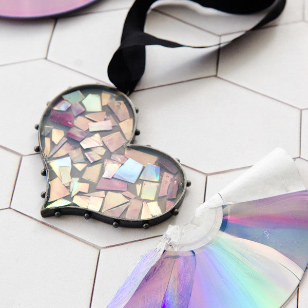 Punk Rock CD Mosaic Heart Bezel