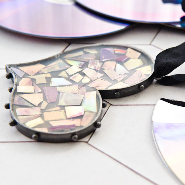 Punk Rock CD Mosaic Heart Bezel