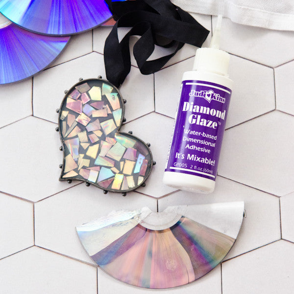 Punk Rock CD Mosaic Heart Bezel