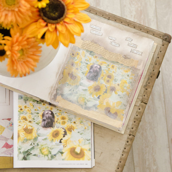 Sunflowers Art Journal Page