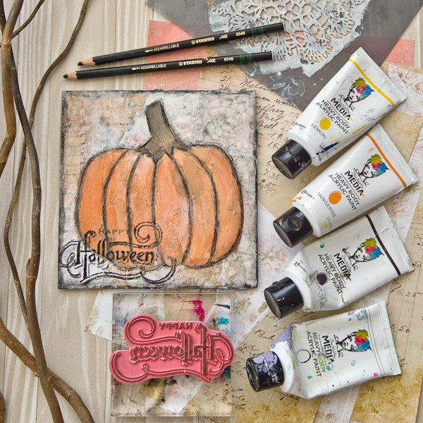 Scribbly Pumpkins Canvas
