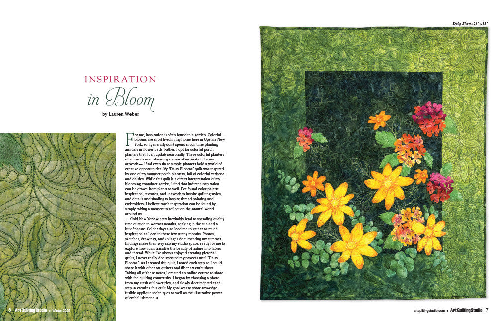 Art Quilting Studio Winter 2025 Instant Download