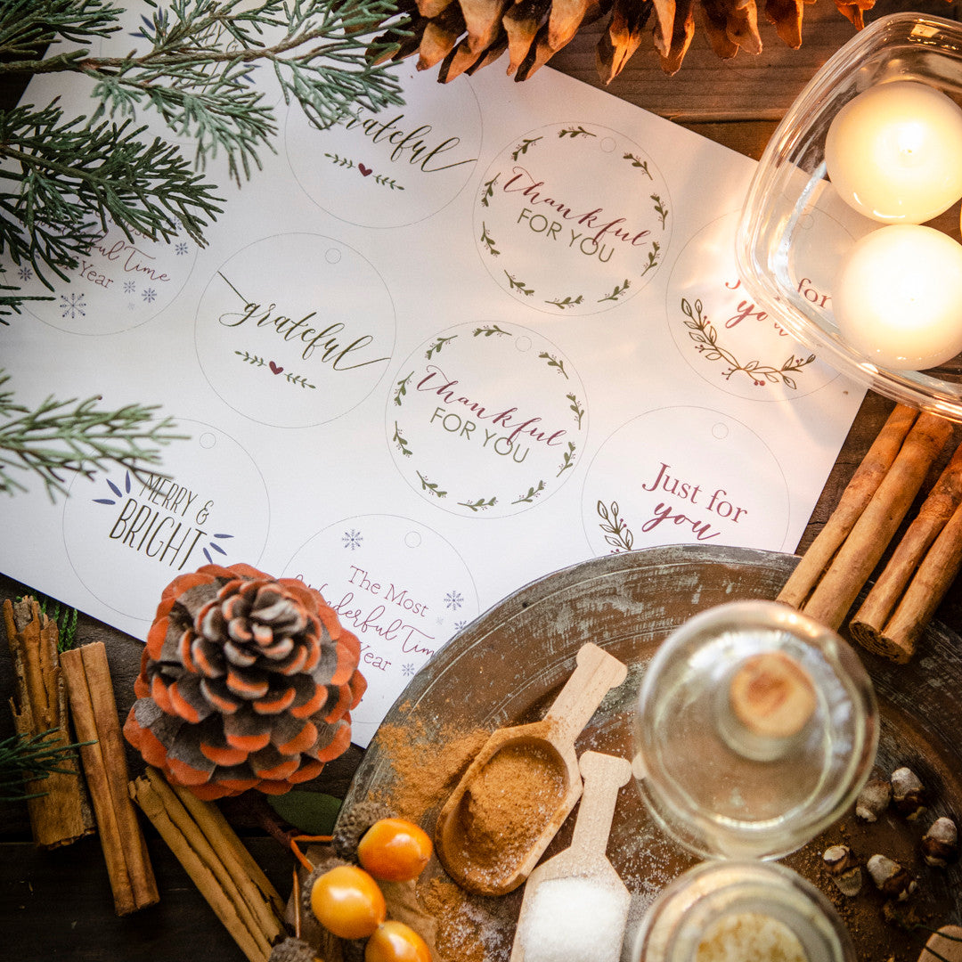 Harvest Scrub Recipe With Festive Gift Tags (Free Printables)