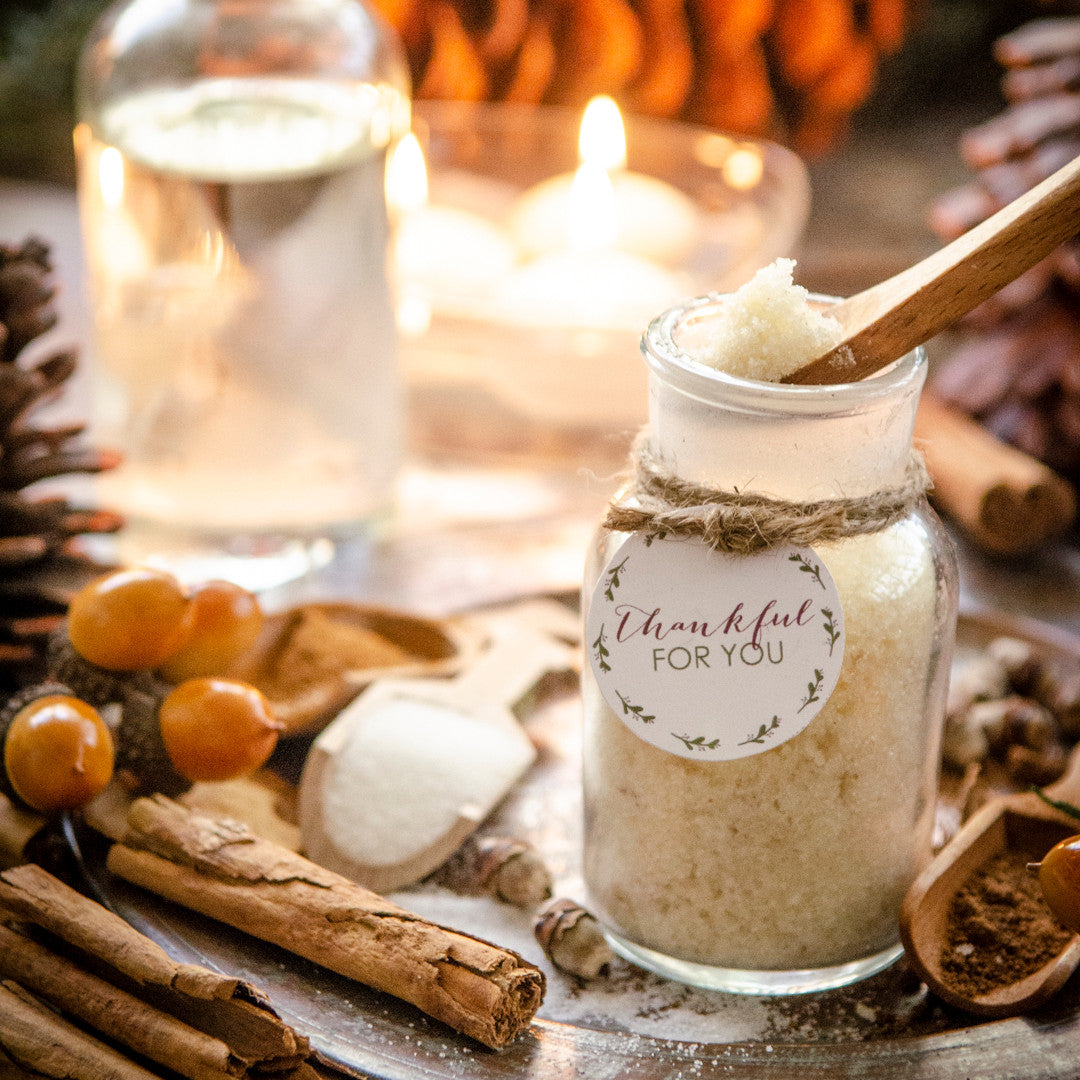 Harvest Scrub Recipe With Festive Gift Tags (Free Printables)