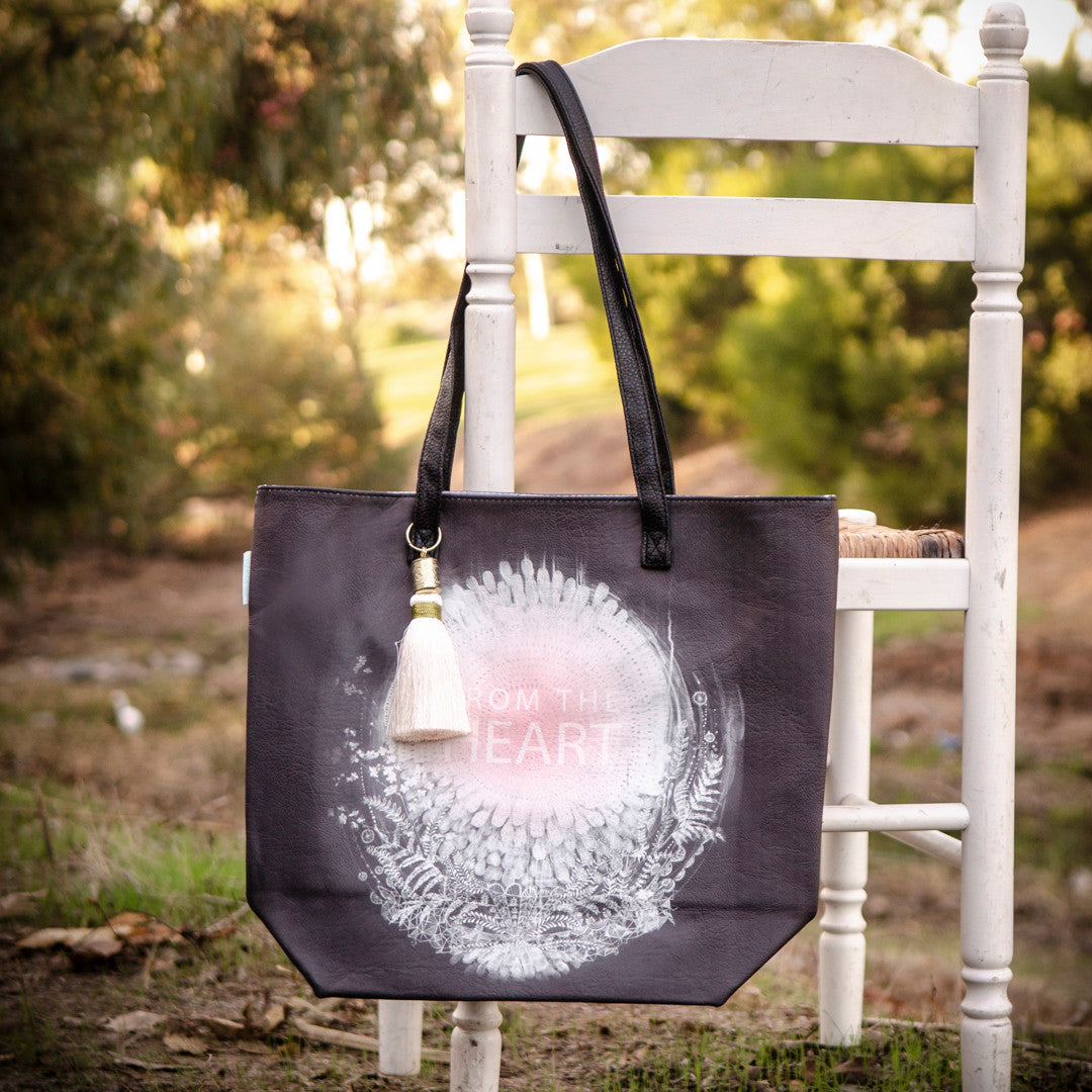From the Heart Bucket Tote by Papaya Art