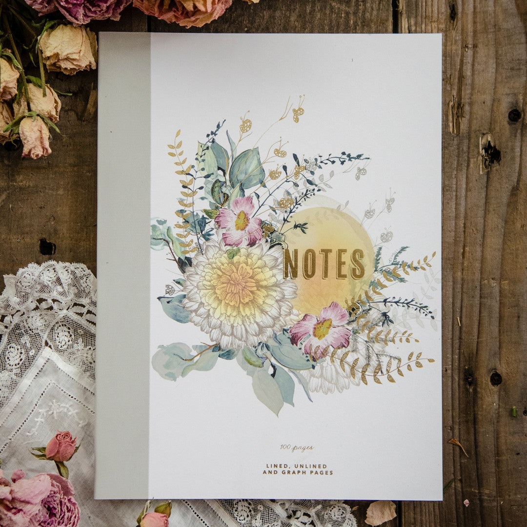Sunrise Petals Clothbound Notebook by Papaya Art