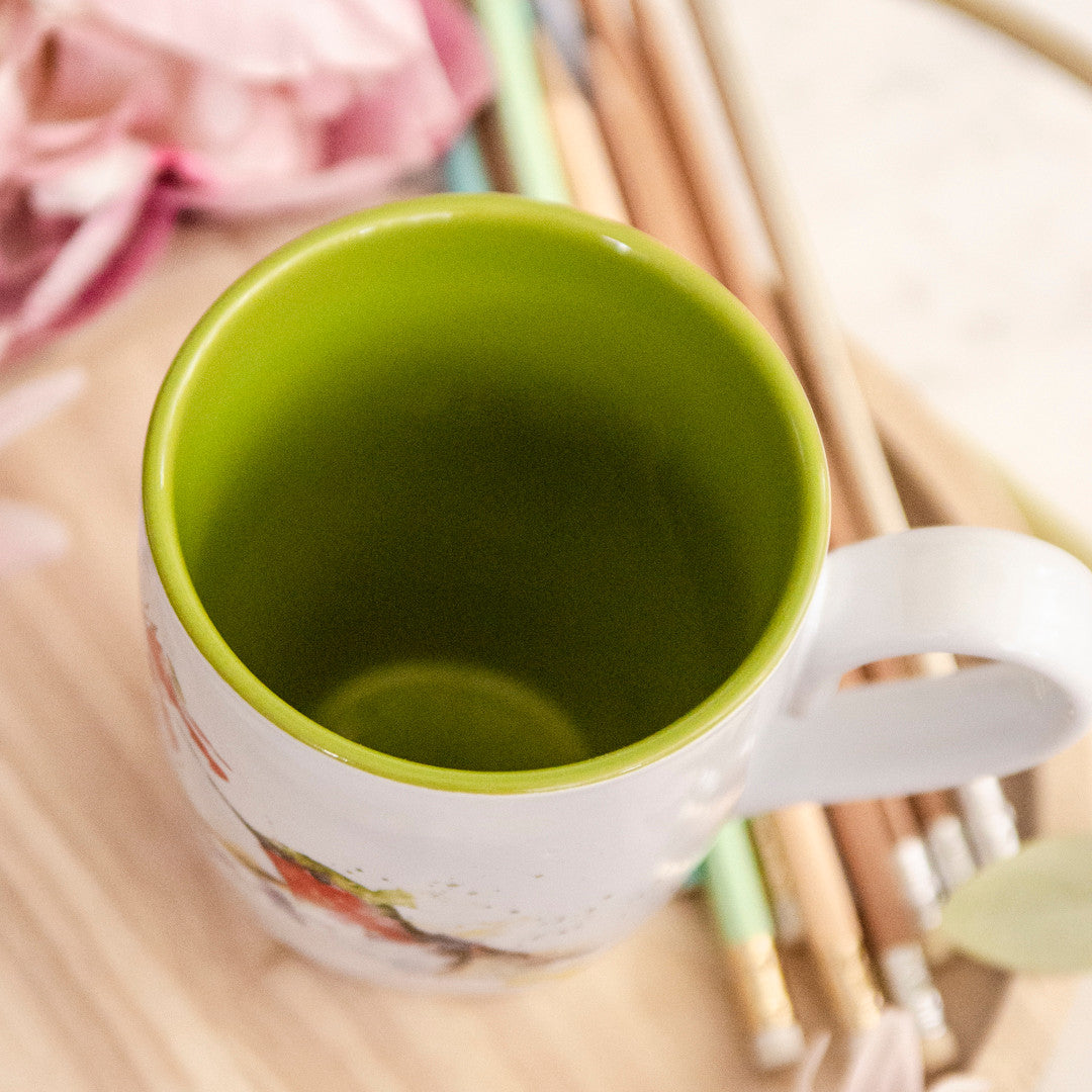 Hummingbird and Flower Mug