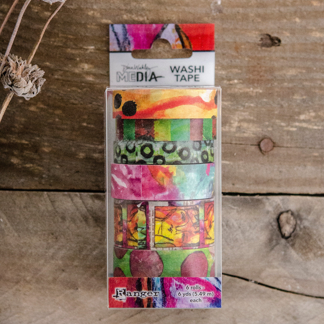 Dina Wakley Media Assorted Washi Tape - Spotted Collage
