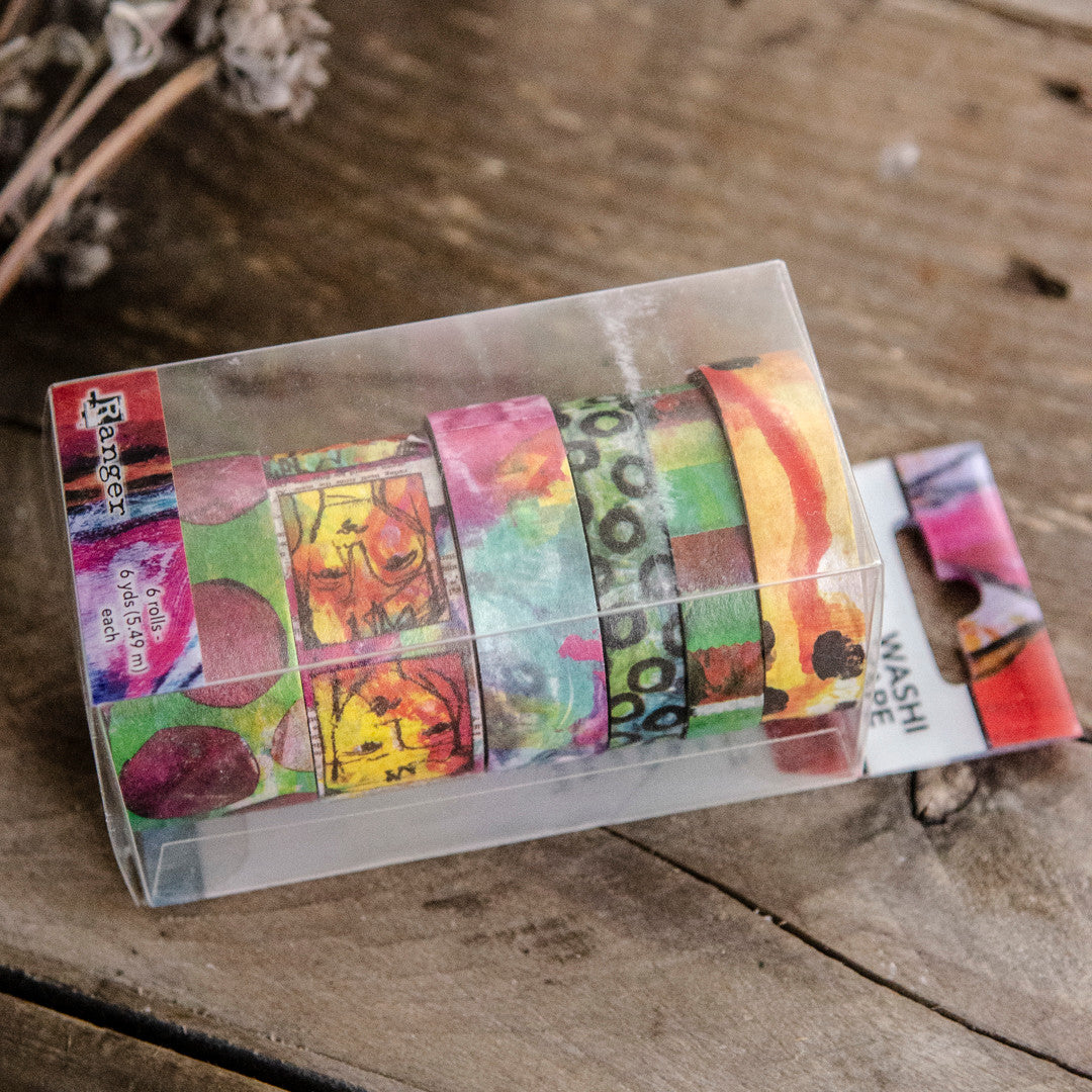 Dina Wakley Media Assorted Washi Tape - Spotted Collage